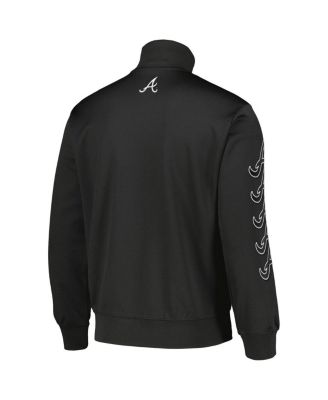 Men's Black Atlanta Braves Pitcher Full-Zip Track Jacket