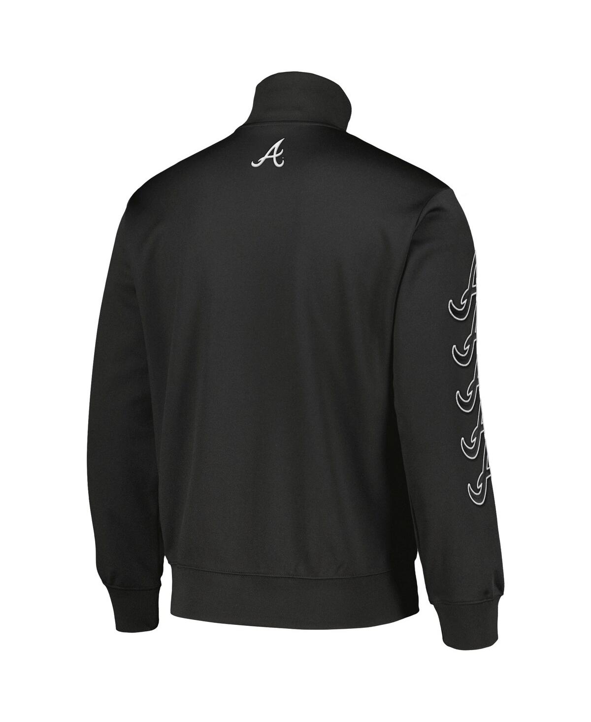 Pleasures Men's Black Atlanta Braves Pitcher Full-zip Track Jacket In Black