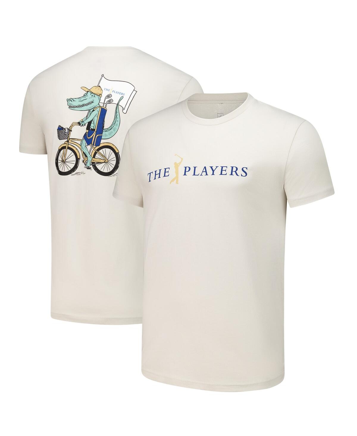 Men's and Women's Tan The Players Biking Gator T-Shirt - Tan