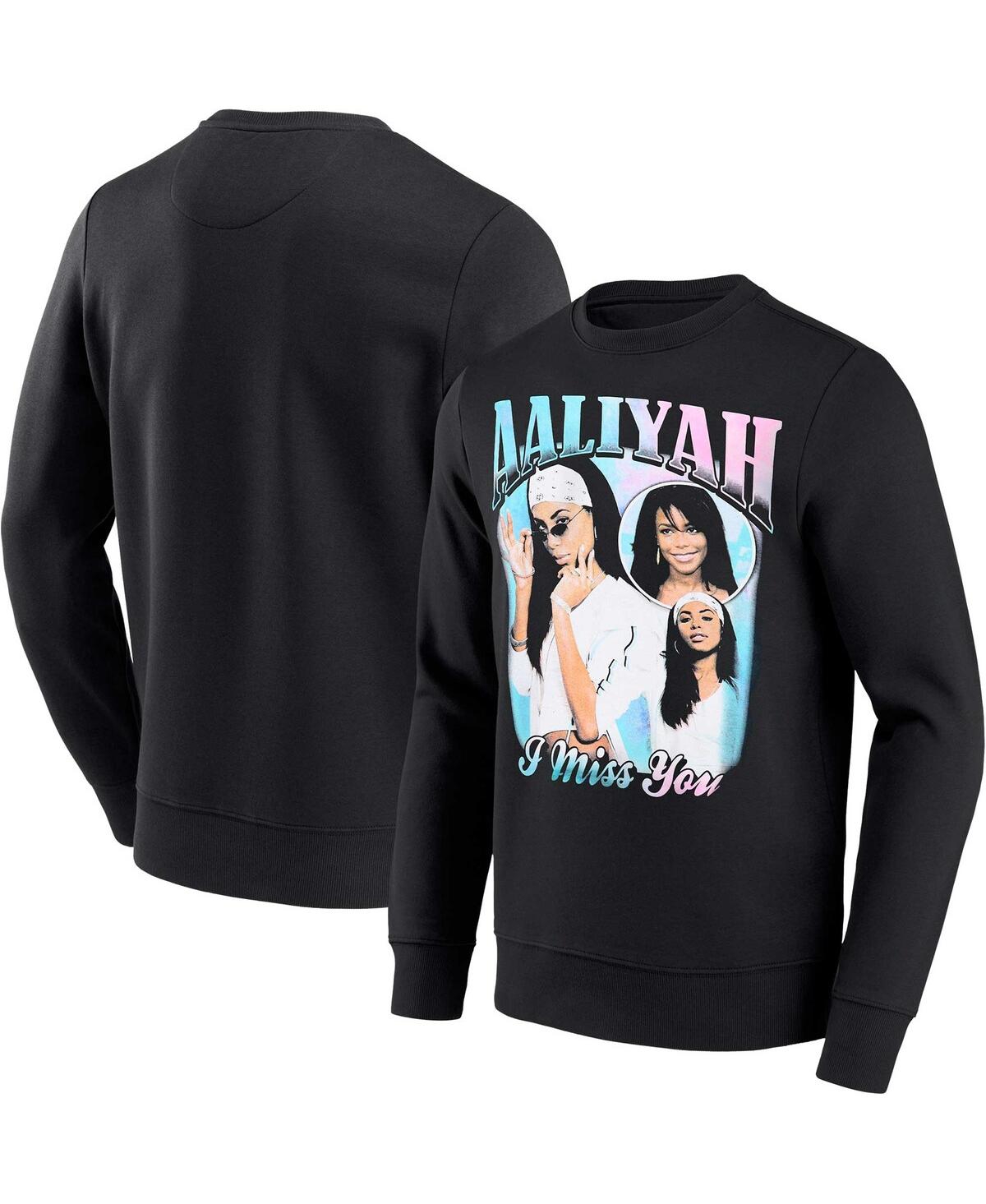 Shop Philcos Philco's Men's And Women's Aaliyah Black Graphic Pullover Sweatshirt