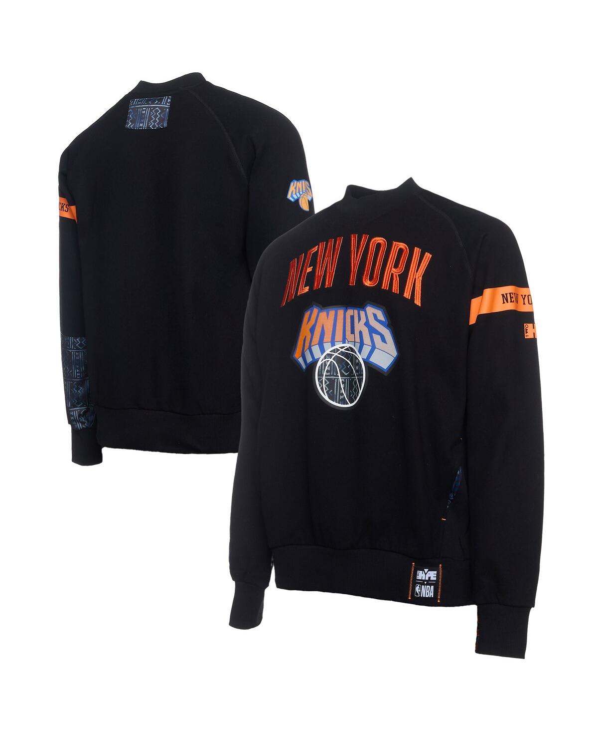 x Nba Men's Black New York Knicks Culture Hoops Collection Premium Pullover Sweatshirt - Black