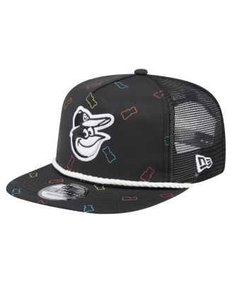 New Era - Men's Black Baltimore Orioles Gummy Golfer Trucker Adjustable Hat