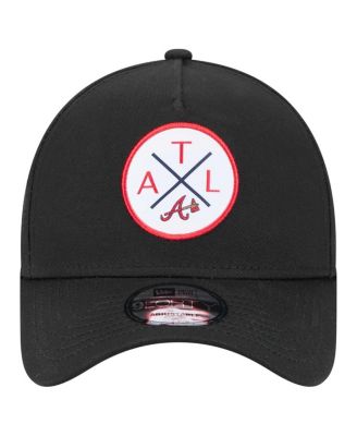 Men's Black Atlanta Braves 9FORTY A-Frame Adjustable Hat