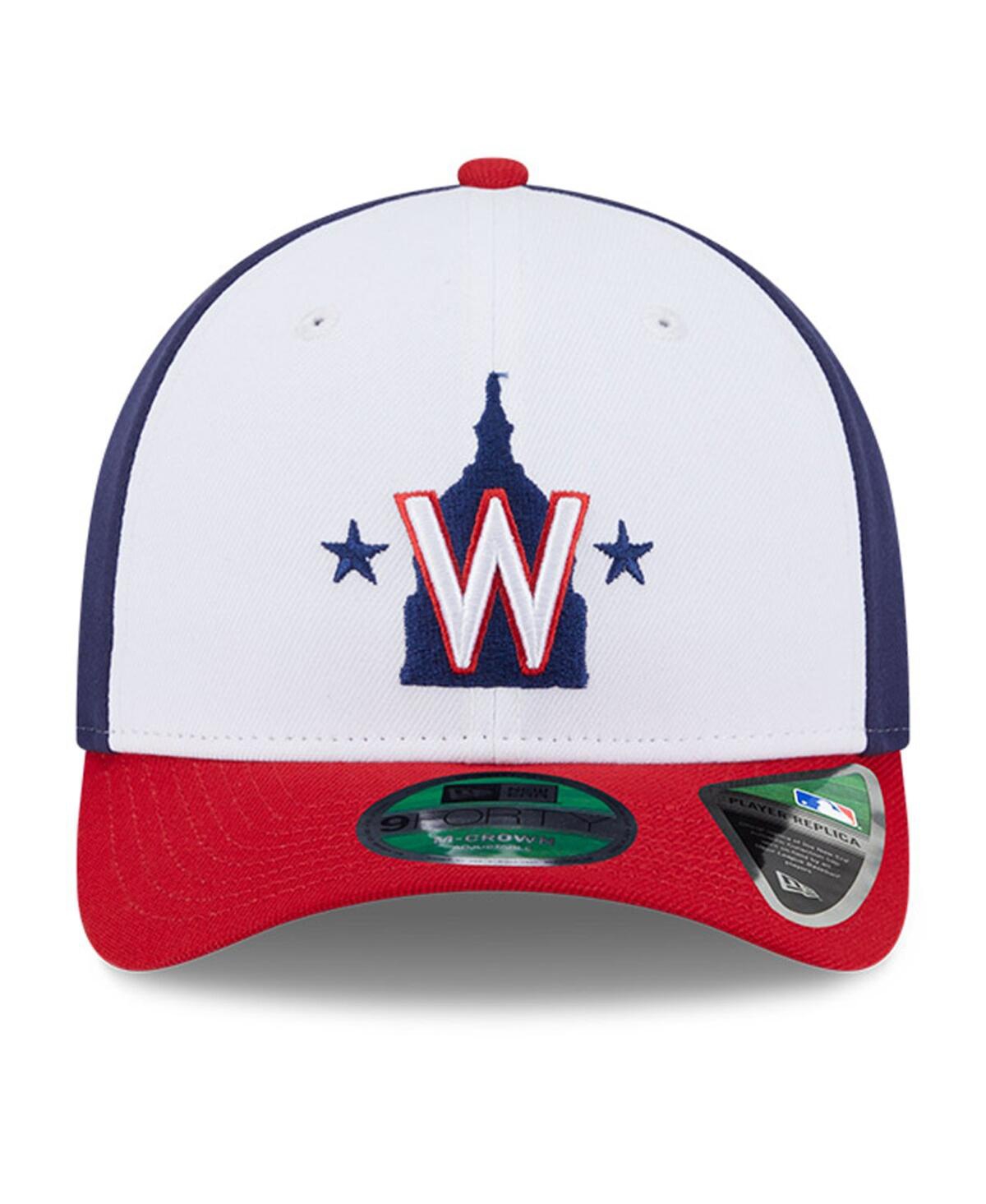 NEW ERA MEN'S WHITE WASHINGTON NATIONALS PLAYER REPLICA 9FORTY ADJUSTABLE HAT 