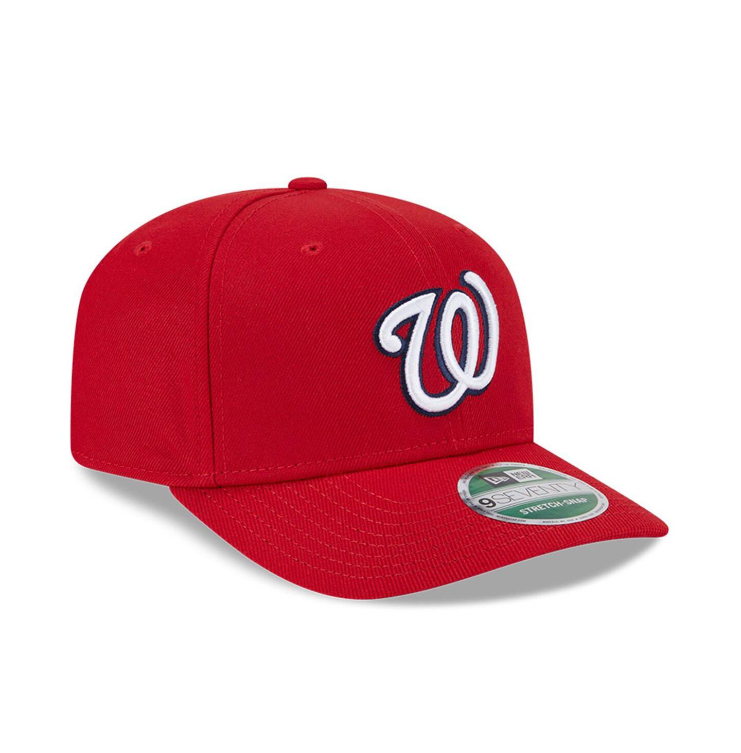 Мужская кепка New Era Red Washington Nationals Player Replica 9SEVENTY Adjustable Hat — фото 1