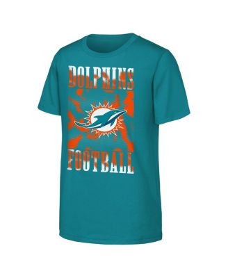 Outerstuff - Big Boys and Girls Aqua Miami Dolphins Garage Hero T-Shirt