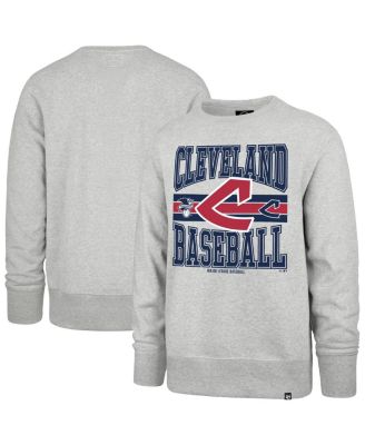 '47 Brand - Men's  Gray Cleveland Guardians Letters Headline Pullover Sweatshirt