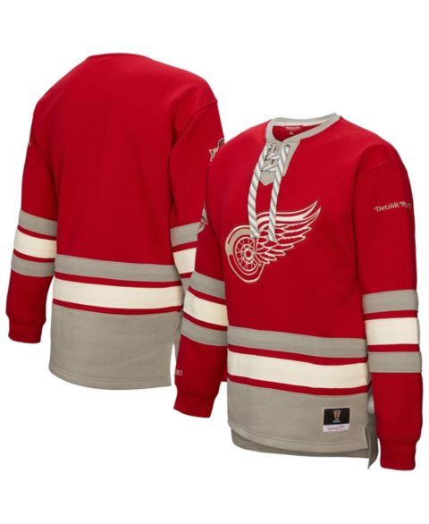 Женская толстовка Mitchell & Ness Red Detroit Red Wings Heritage Lace-Up Pullover
