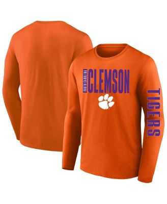Fanatics - Men's  Orange Clemson Tigers Big Tall Vision Long Sleeve T-Shirt