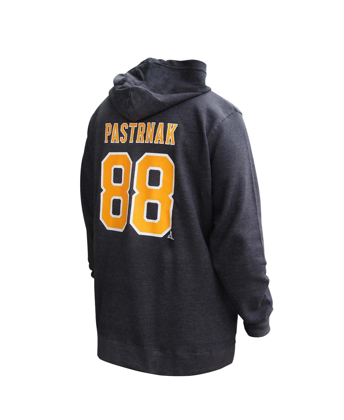 Profile Women's David Pastrnak Black Boston Bruins Plus Size Name Number Thermal Pullover Hoodie In Black