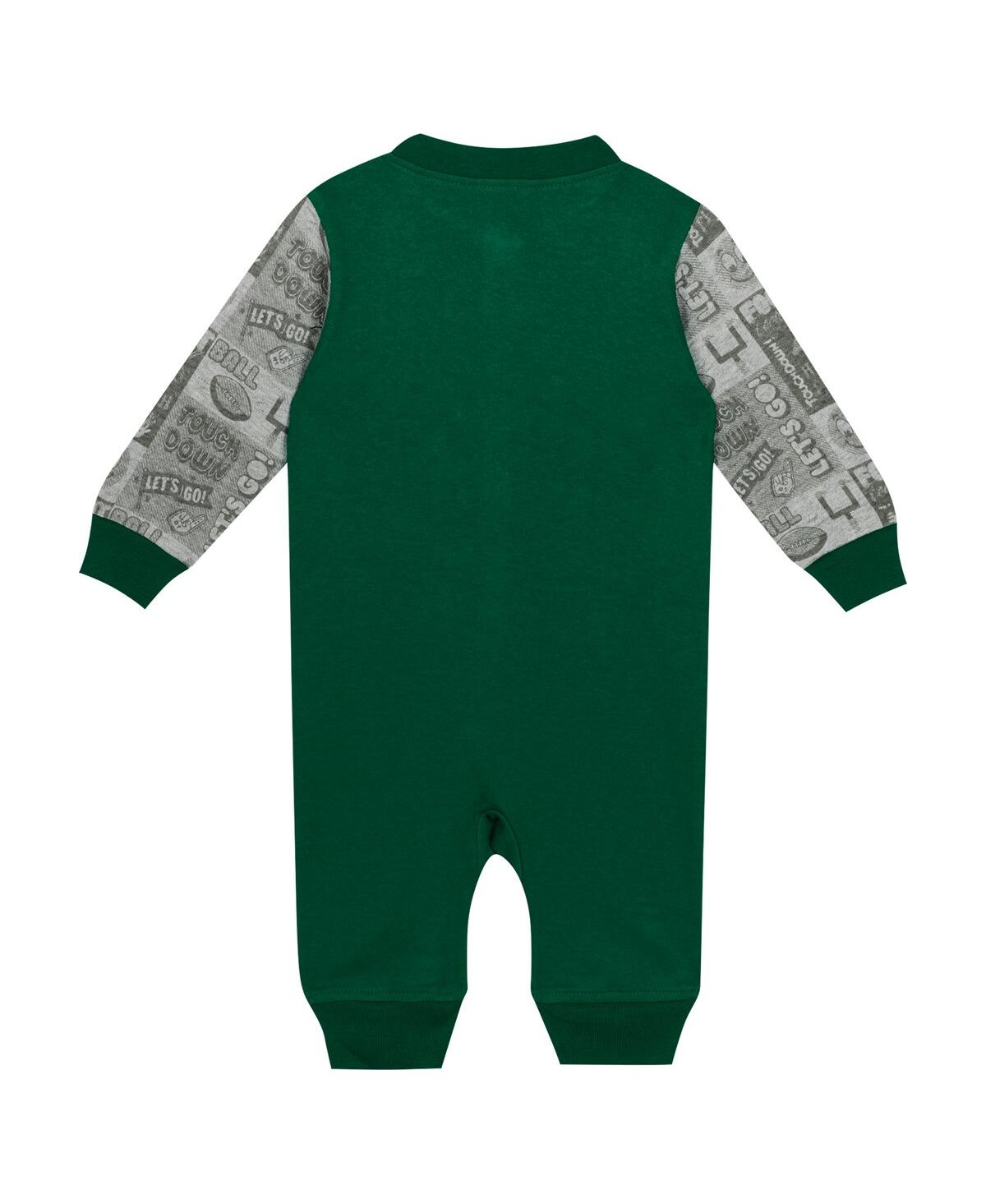 Outerstuff Baby Boys And Girls Green Michigan State Spartans Playbook Colorblock Long Sleeve Coveralls In Green