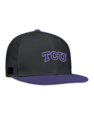 Men's Black TCU Horned Frogs On-Field Baseball Performance Fitted Hat