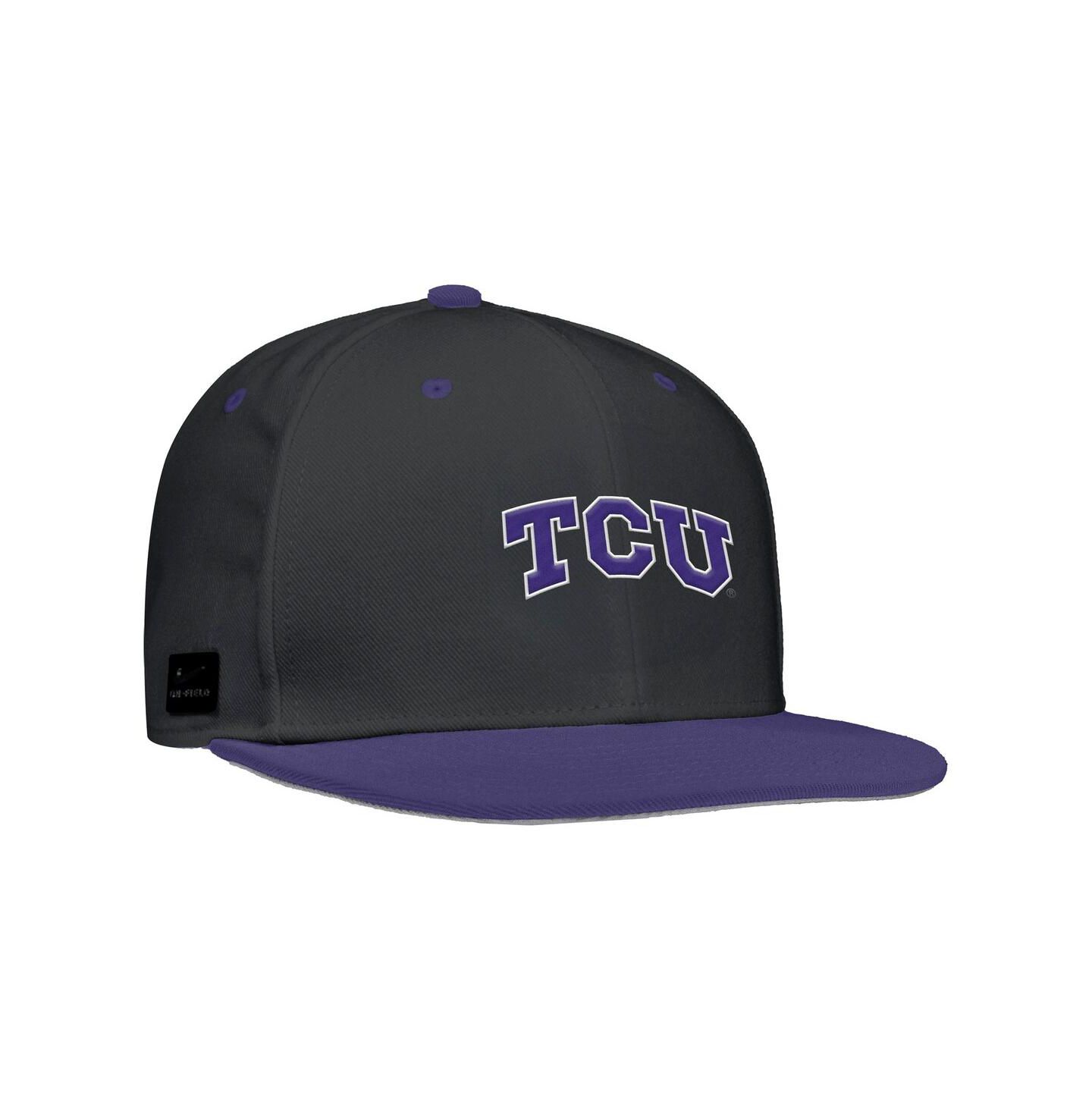 Мужская кепка Nike Black TCU Horned Frogs On-Field Baseball Performance Fitted Hat — фото 3