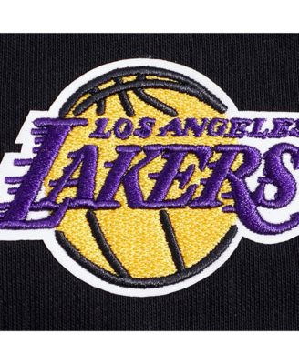 Women's Black Los Angeles Lakers Paint The City Cropped Pullover Sweatshirt