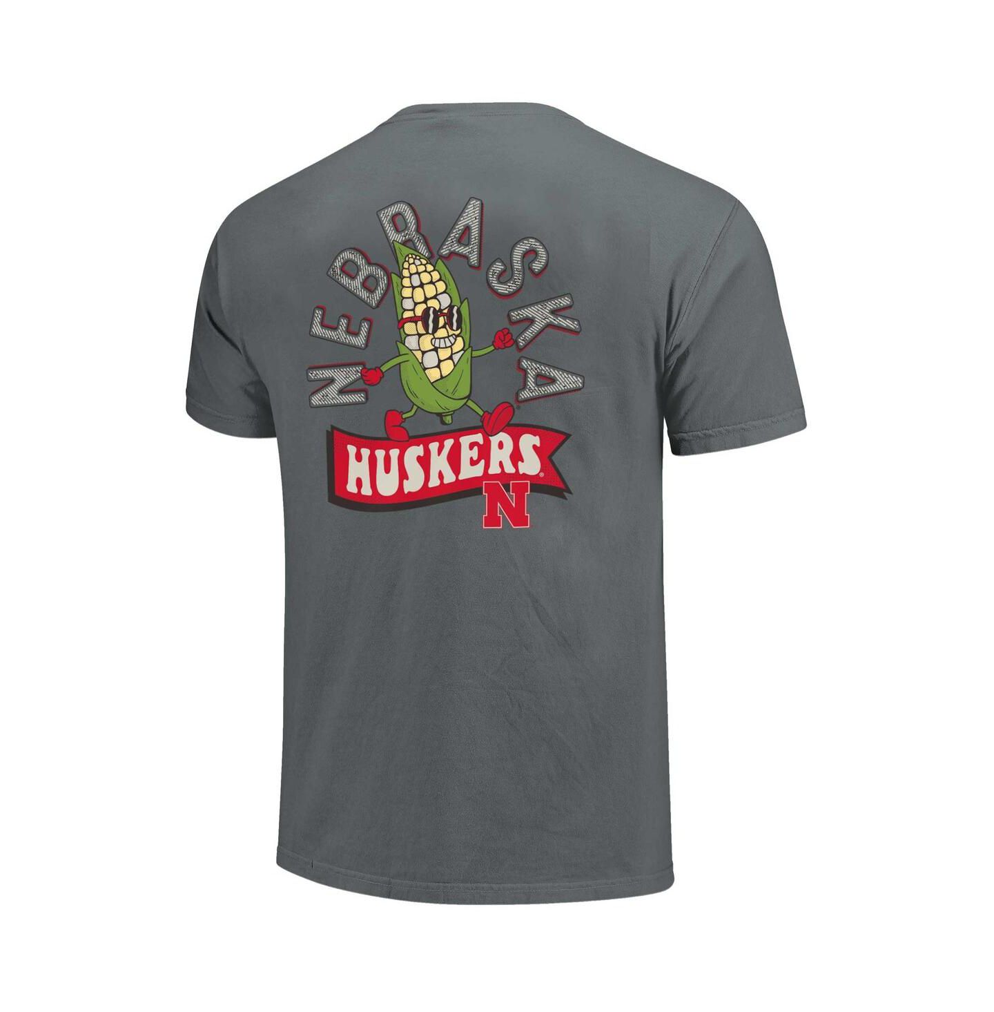 Футболка Image One Gray Nebraska Huskers Retro Mascot Hyper Local Comfort Colors — фото 2