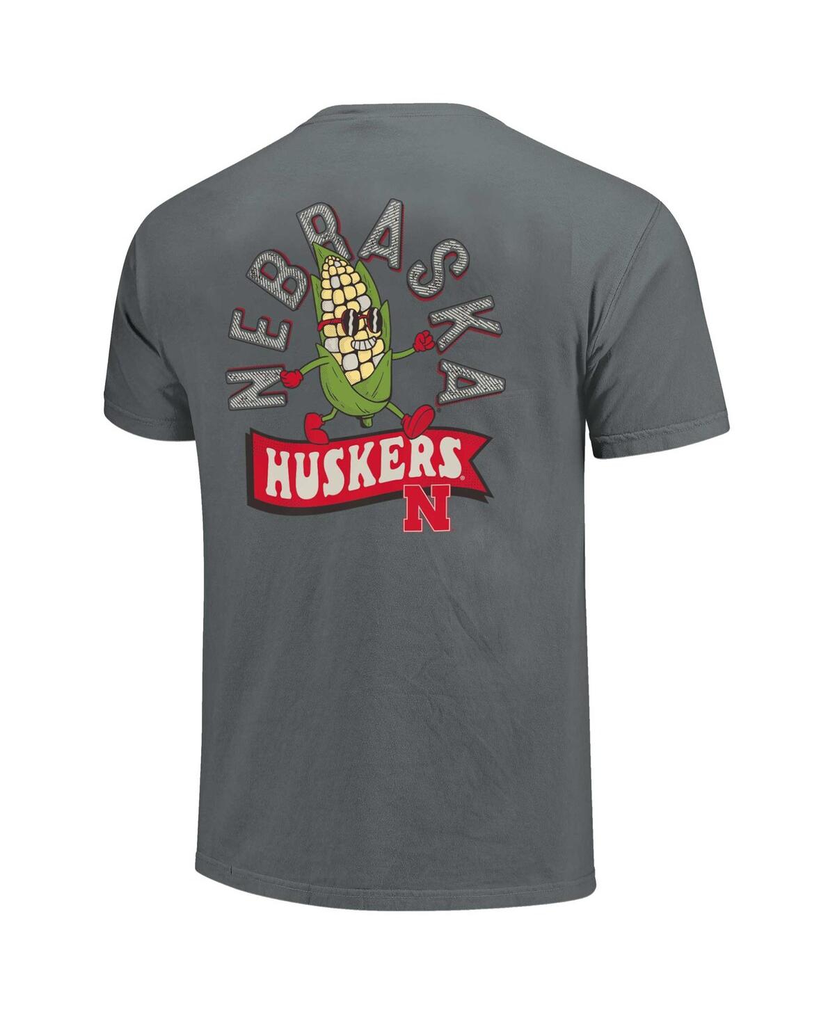 Image One Men's And Women's Gray Nebraska Huskers Retro Mascot Hyper Local Comfort Colors T-shirt In Gray