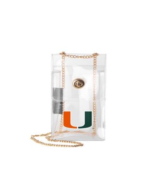 Logo Brands - Miami Hurricanes Clear Essential Crossbody Purse