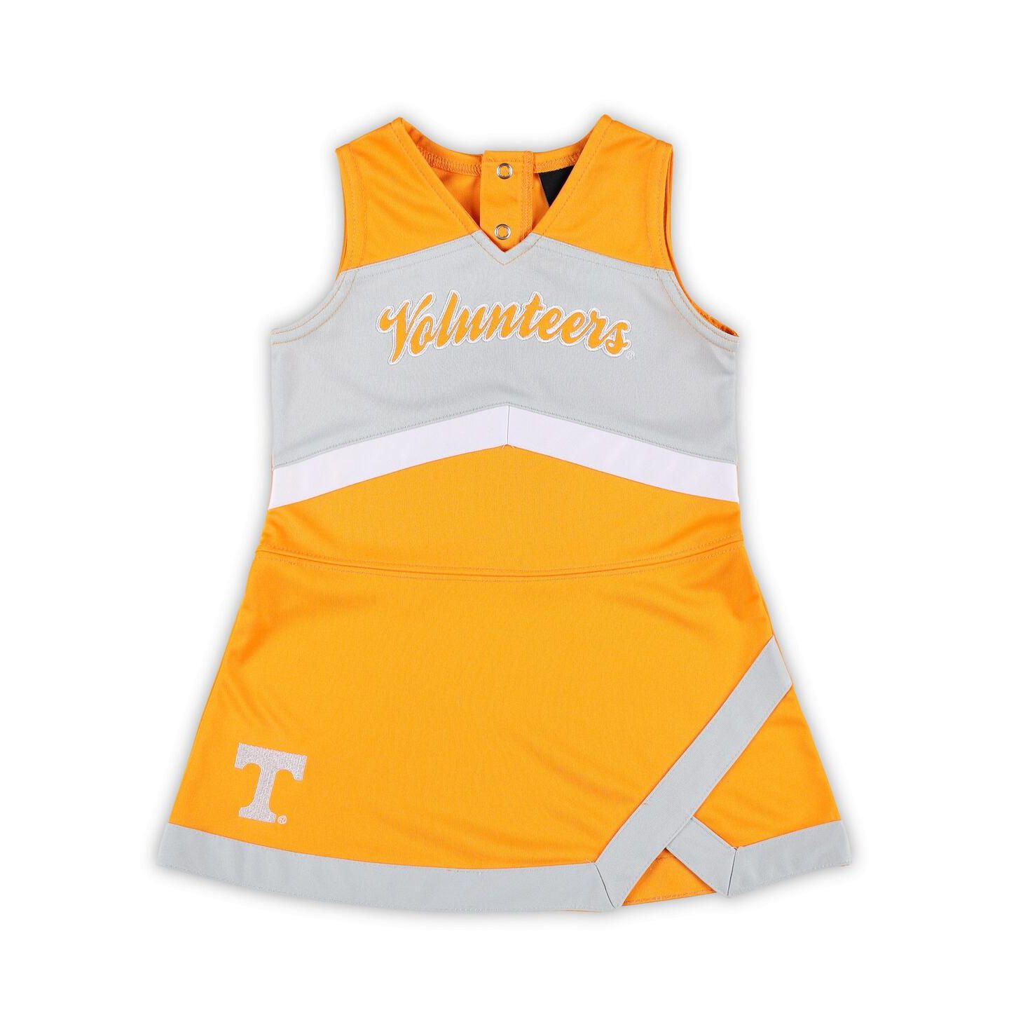 Платья Outerstuff 2-Piece Tennessee Orange Tennessee Volunteers Cheer Captain Dress Bloomers Set для девочек-малышей — фото 5