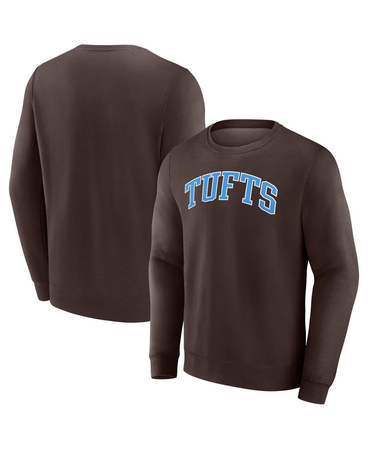 FANATICS MEN'S BROWN TUFTS UNIVERSITY JUMBOS SHORT NAME PULLOVER SWEATSHIRT 