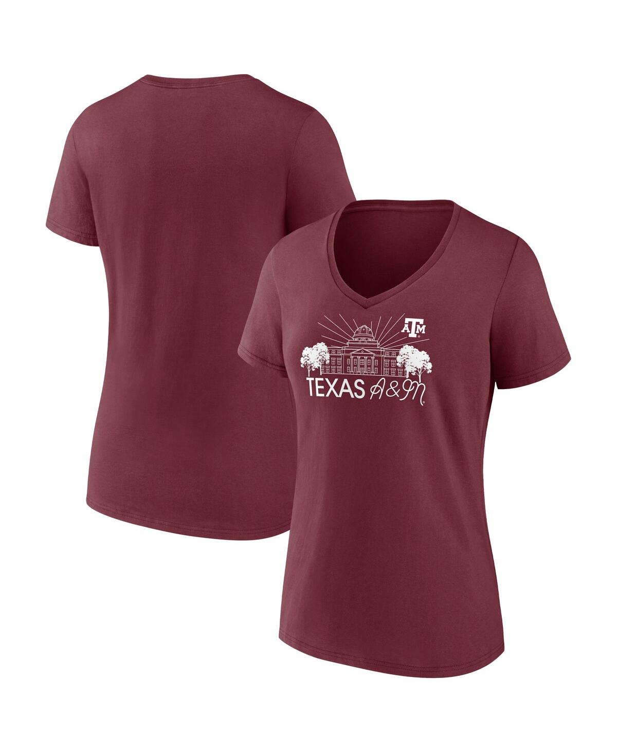 Fanatics Women's Maroon Texas A&m Aggies Fundamentals Region Draw T-shirt In Maroon