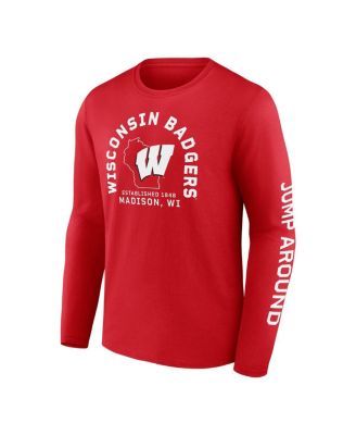 Men's Red Wisconsin Badgers Fundamentals Cotton Winning Team Long Sleeve T-Shirt
