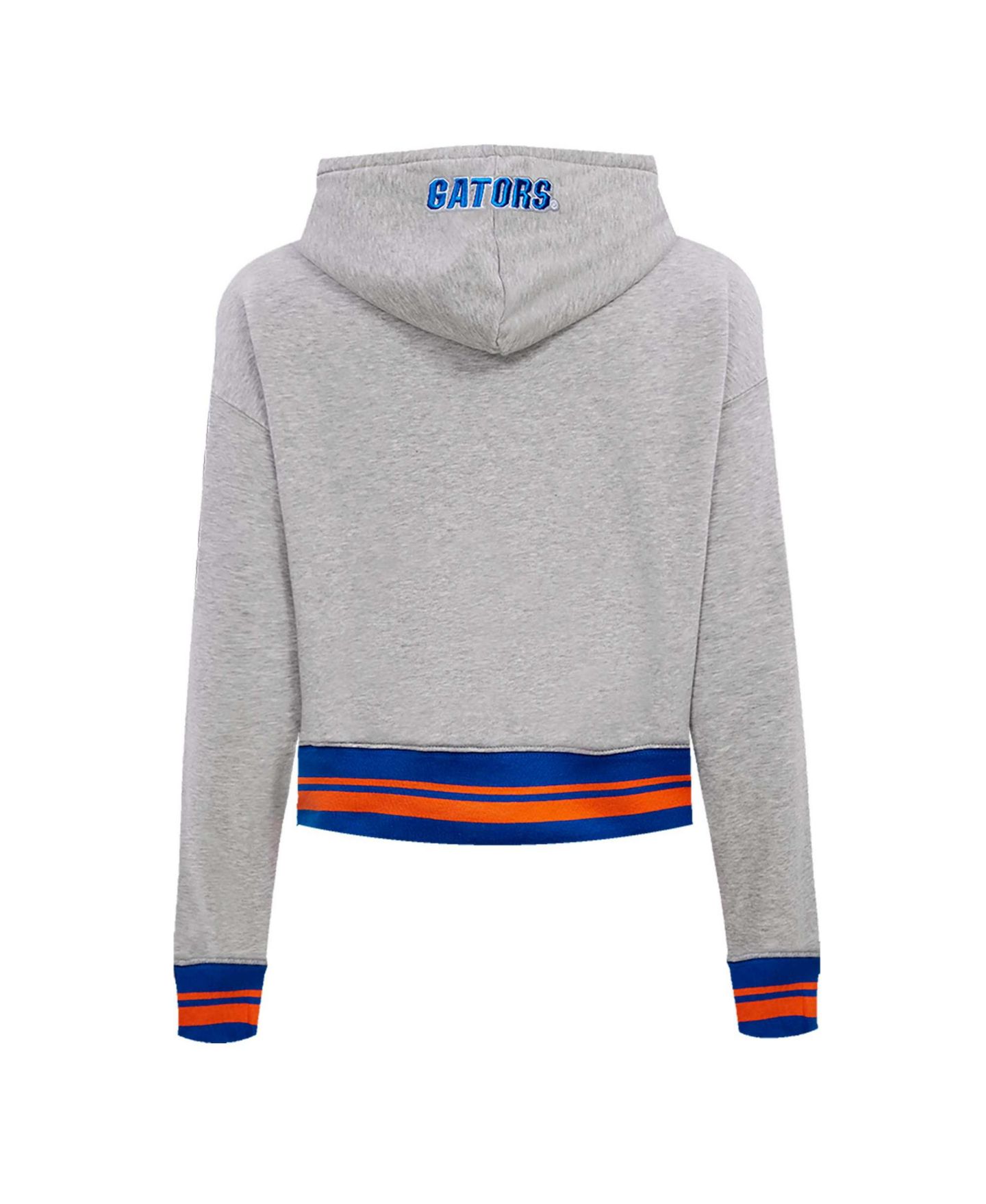 Женское худи Pro Standard Heather Gray Florida Gators Script Tail Fleece Cropped Pullover — фото 2
