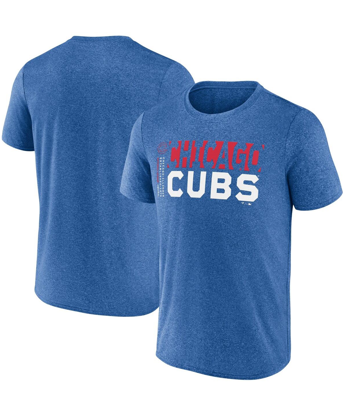Fanatics Men's Heather Royal Chicago Cubs Fundamentals Shoot For The Sky T-shirt In Heather Royal