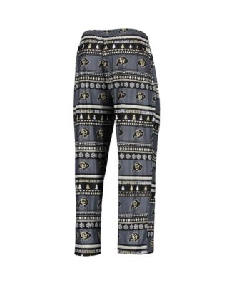 Men's Black Colorado Buffaloes Ugly Sweater Long Sleeve T-Shirt and Pants Sleep Set