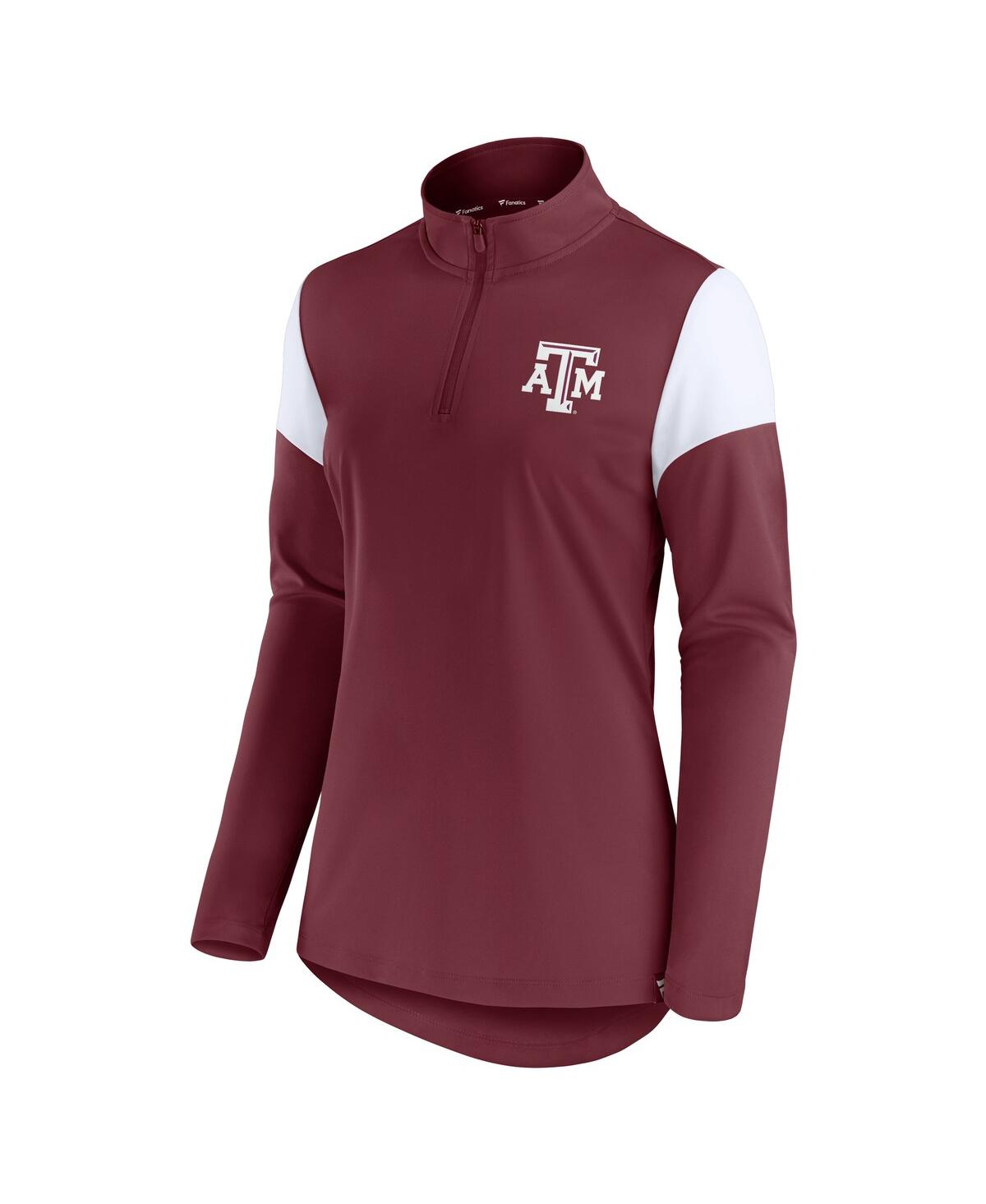 Fanatics Women's Maroon Texas A&m Aggies Block Party Quarter-zip Top In Maroon