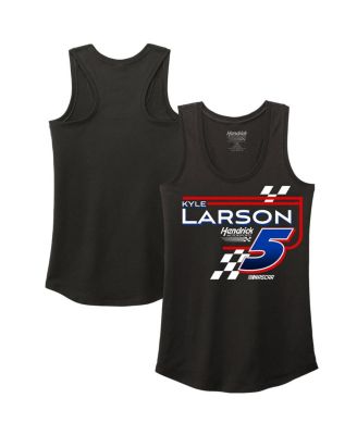 Hendrick Motorsports Team Collection - Women's Black Kyle Larson Name Number Tri-Blend Racer Back Tank Top