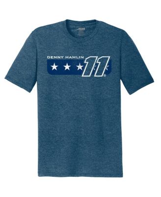 Men's Heather Navy Denny Hamlin Name Number Tri-Blend T-Shirt