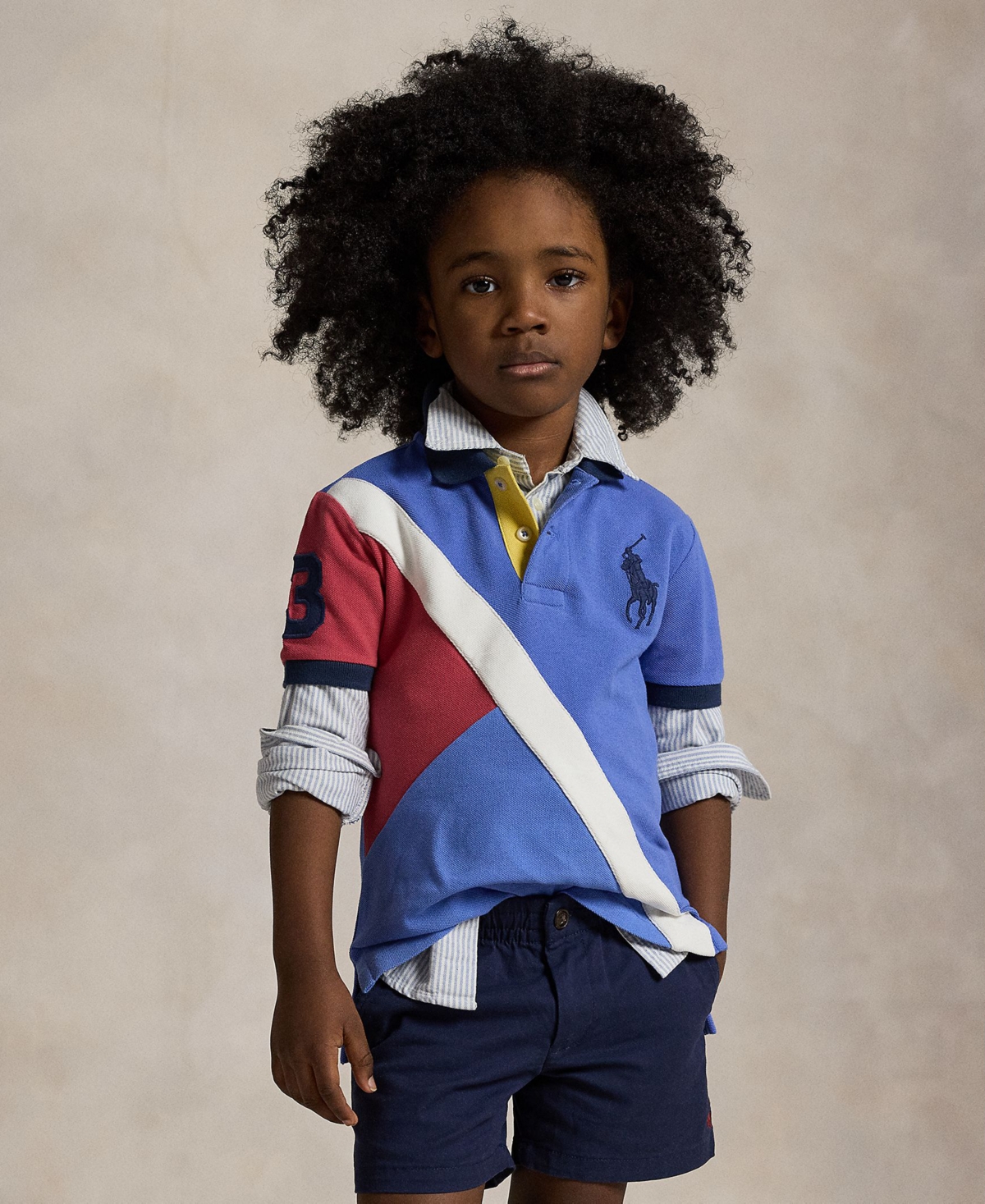 Polo Ralph Lauren Big Boys Big Pony Mesh Polo Shirt In Scottsdale Blue Multi