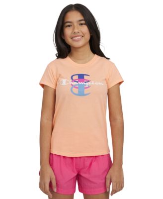Champion - Big Girls Short-Sleeve Logo Graphic T-Shirt