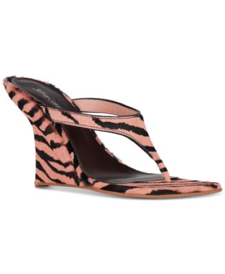 Jeffrey Campbell - Romee-F Sculpted Wedge Thong Sandals+