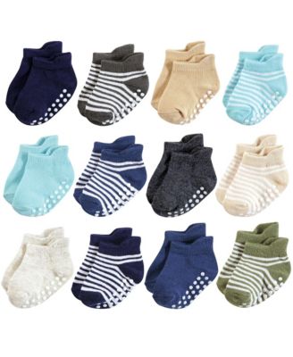 Hudson Baby Baby Boys Hudson Non Skid Hidden Ankle Socks - Blue tan 23$