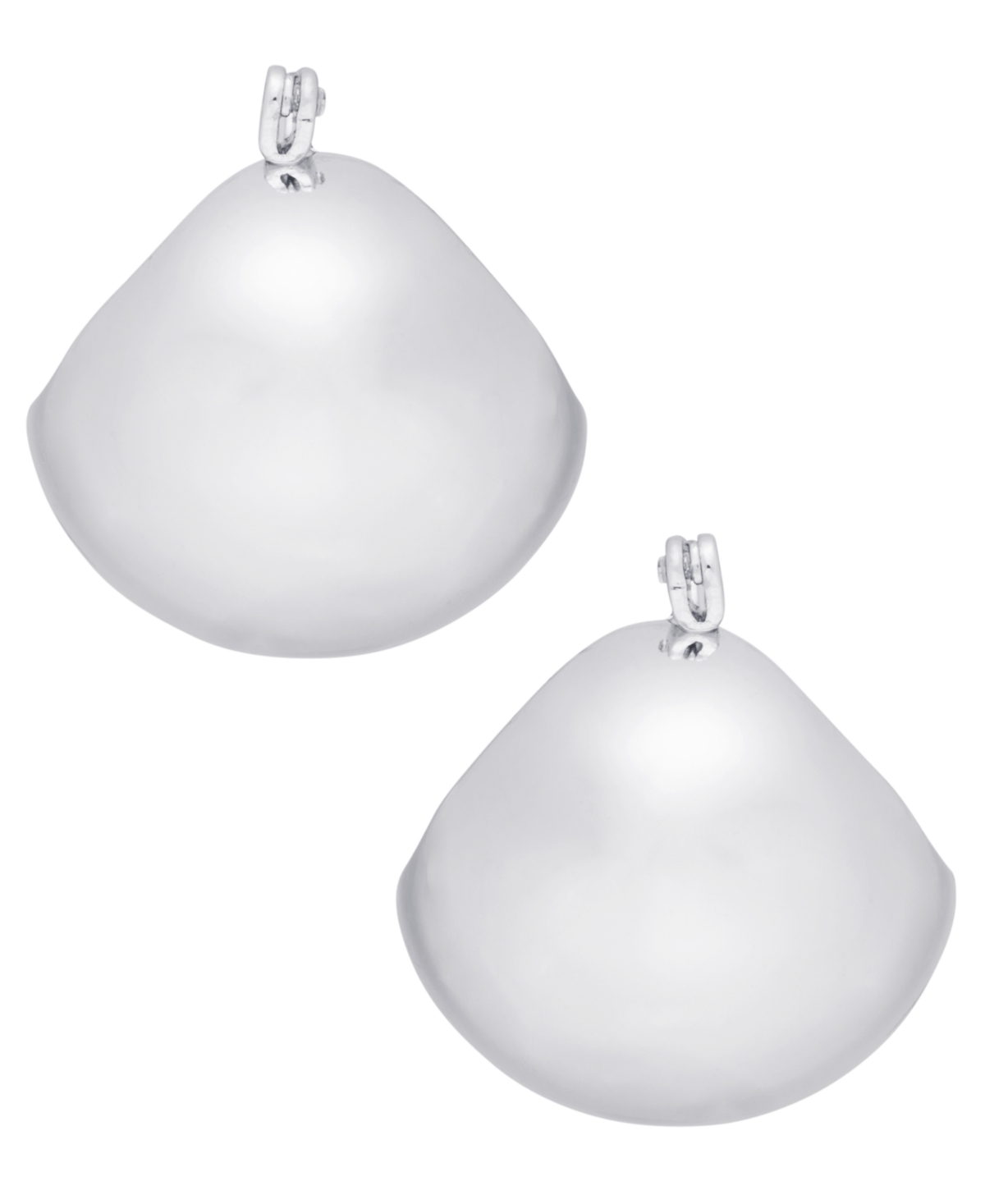 Silver-Tone Small Puffy Huggie Hoop Earrings, 0.77", Exclusively at Macy's - Silver