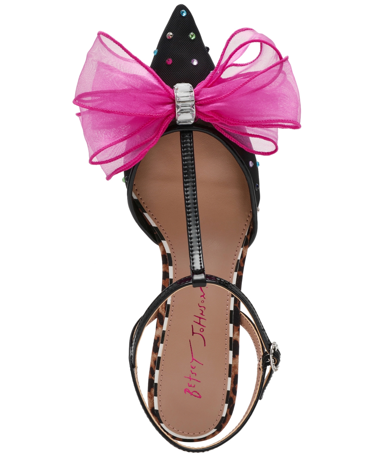 Betsey Johnson Lillyan T-strap Kitten-heel Pumps In Multi