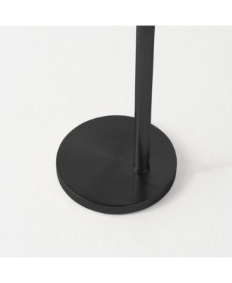 Lark 75 in. Boho Wicker LED Floor Lamp with Rattan Empire Shade