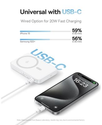 Qi2 Magnetic Power Bank 20W MagSafe Portable Charger 5000mAh Bracket Battery Pack with 360°Rotatable Ring Stand PicoGo