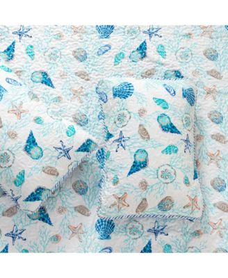 Coastal Microfiber Quilt Set With Shams