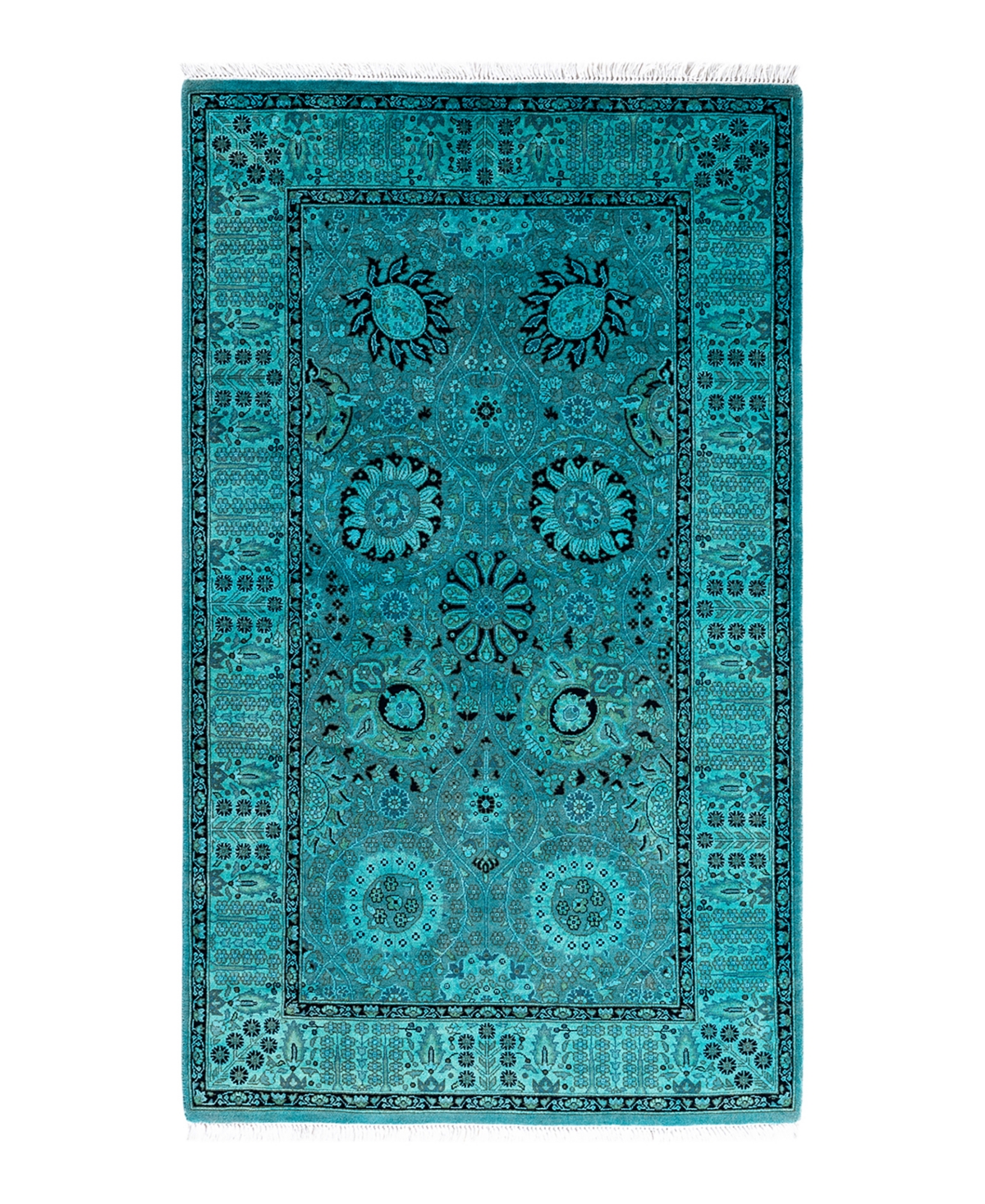 Adorn Hand Woven Rugs Fine Vibrance M1270 Rug Collection In Blue