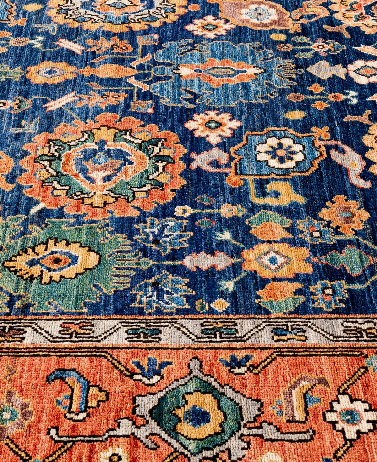 Adorn Hand Woven Rugs Serapi M1945 6'3''x9'2'' Area Rug In Blue
