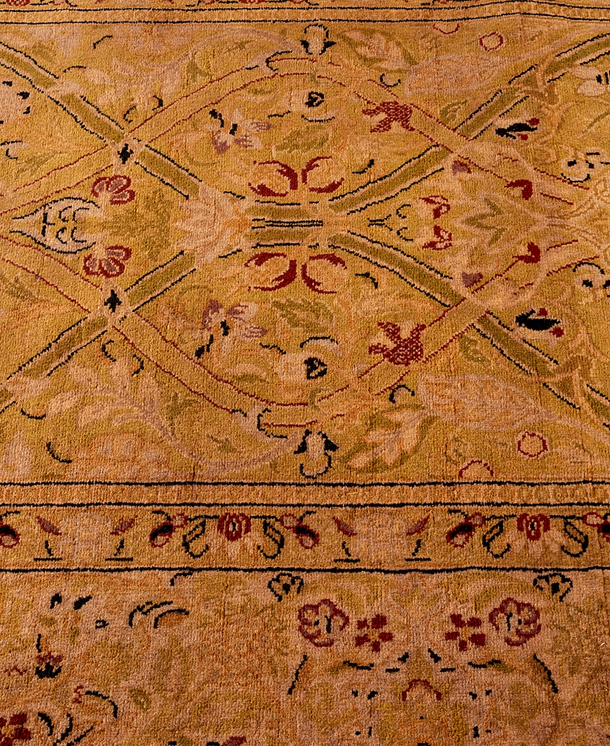 Adorn Hand Woven Rugs Fine Vibrance M1574 3'1''x12'10'' Runner Area Rug In Gold