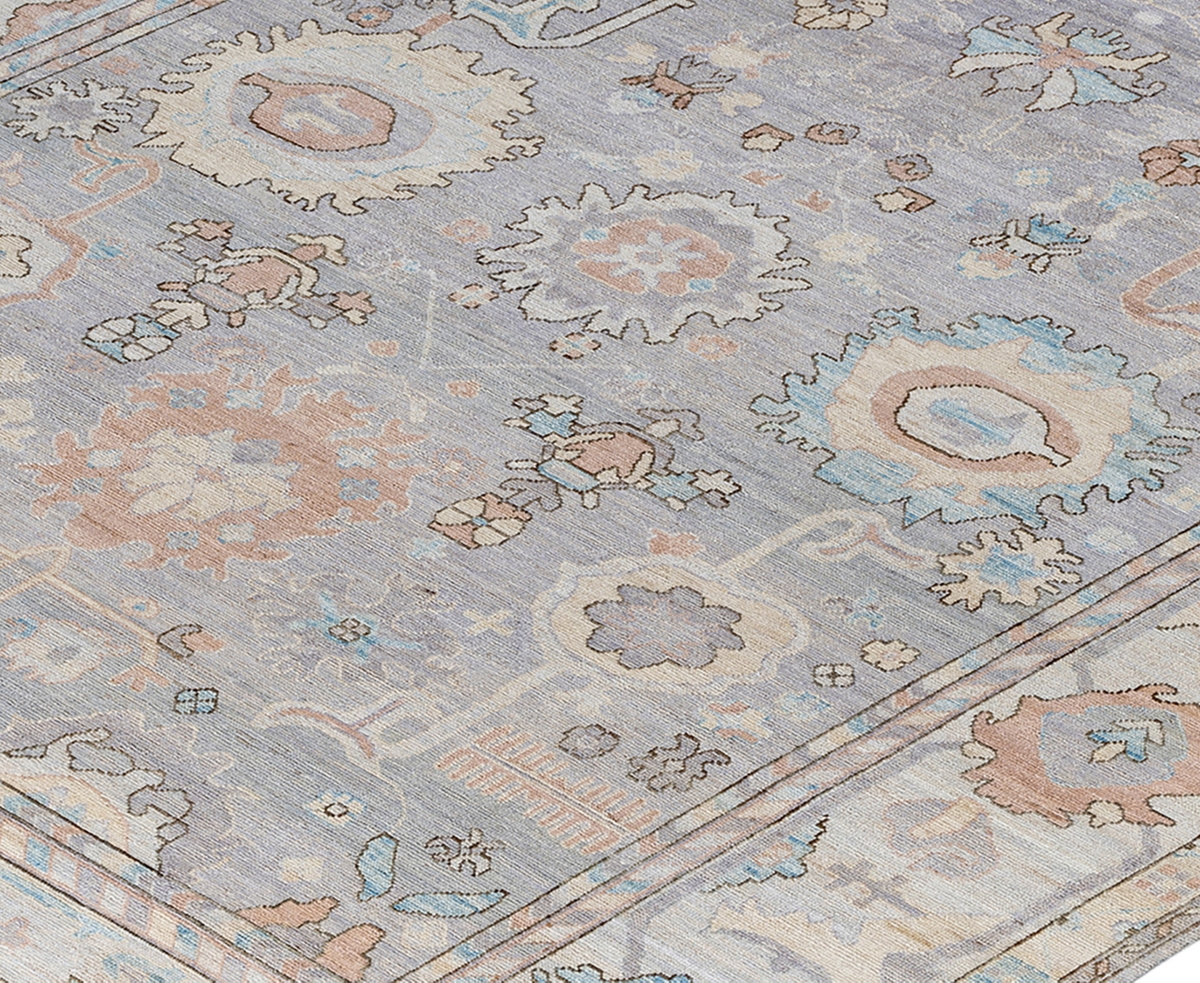 Adorn Hand Woven Rugs Colorful Oushak M1945 8'10''x11'10'' Area Rug In Gray