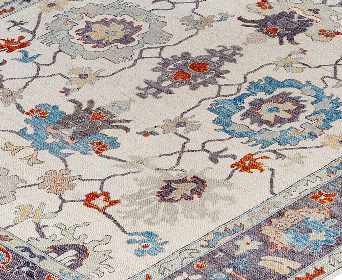Adorn Hand Woven Rugs Colorful Oushak M1945 9'2''x11'10'' Area Rug