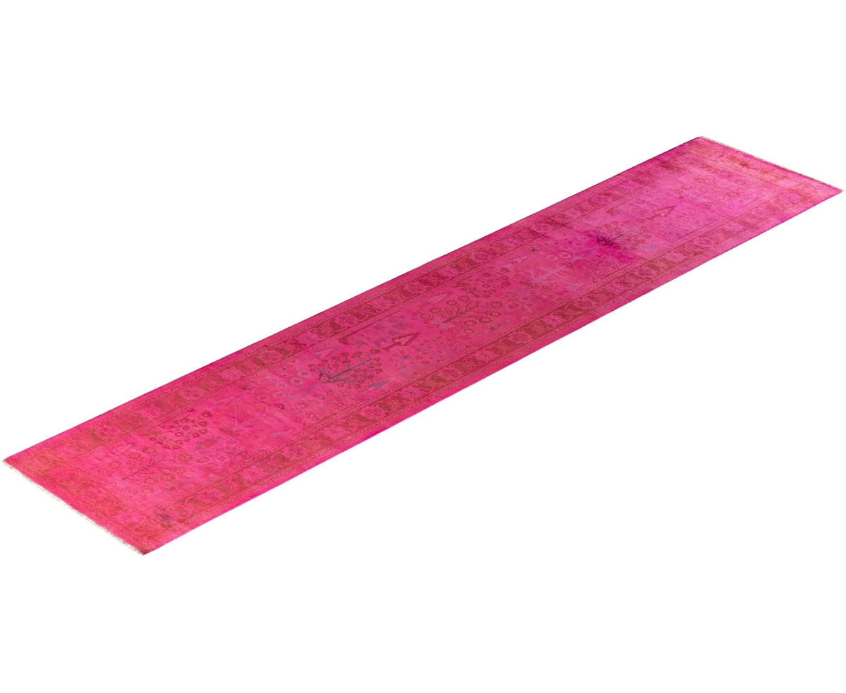 Adorn Hand Woven Rugs Vibrance M1457 2'5''x12'2'' Runner Area Rug In Pink