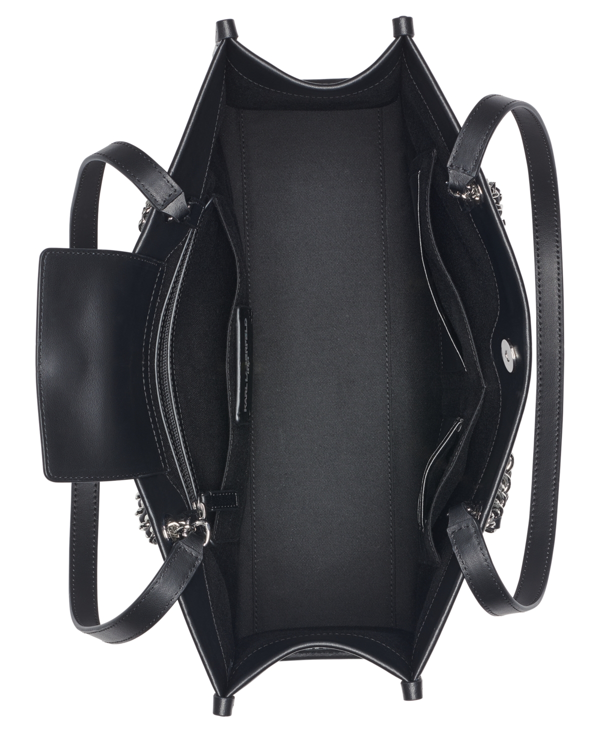 Karl Lagerfeld Savoie Large Tote Bag In Black,white