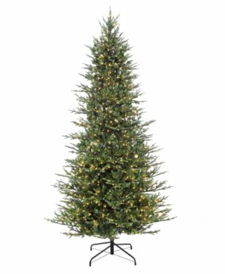 Puleo - 9 ft. Pre-Lit Slim Balsam Fir Artificial Christmas tree with 800 UL-Listed Clear Lights