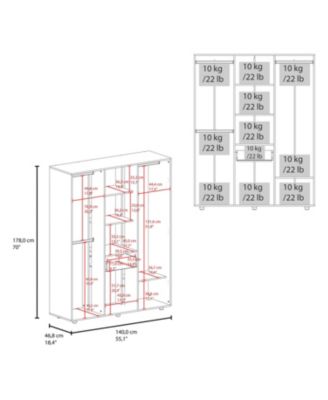 Alamo Lake Armoire Multi-storage with one Drawer, Natural Oak