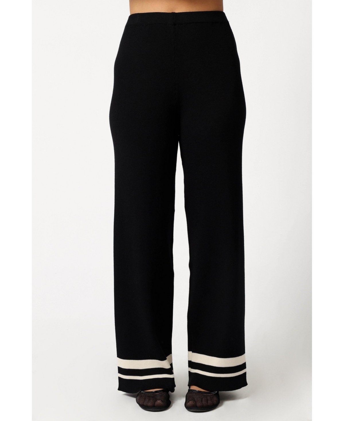 Women's Lowell Pants - Black off white